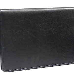 Папка деловая OfficeSpace "Varna" кожзам, на молнии, зажим для бумаг