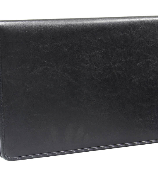 Папка деловая OfficeSpace "Varna" кожзам, на молнии, зажим для бумаг