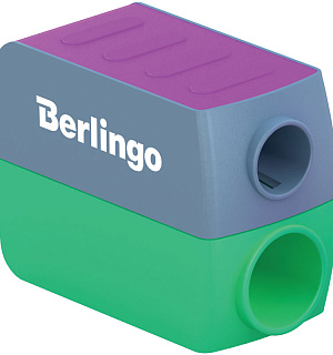 Точилка пластиковая Berlingo "ColorShift" 2 отверстия, контейнер, ассорти, туба