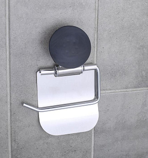 Держатель для туалетной бумаги на вакуумной присоске Accoona A11405, цвет хром
