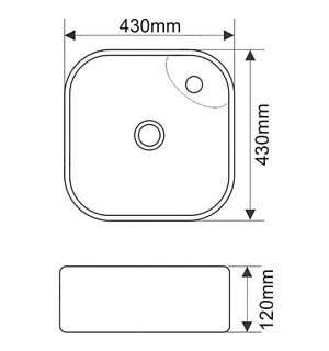 Раковина Melana MLN-78112, 430х430х120 мм, белый