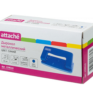 Дырокол ATTACHE 6304 до 10л., металл., синий
