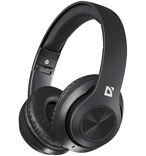 Наушники с микрофоном беспроводные Defender FreeMotion B552, Bluetooth, складные, MicroSD, разъем Micro-USB, черный