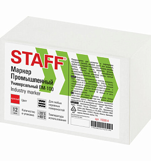Маркер для промышленной маркировки STAFF ПМ-100 твердый, КРАСНЫЙ, -20 до +40С, 150814