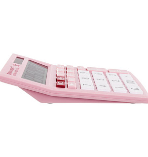 Калькулятор настольный BRAUBERG ULTRA PASTEL-12-PK (192x143 мм), 12 разрядов, двойное питание, РОЗОВЫЙ, 250503
