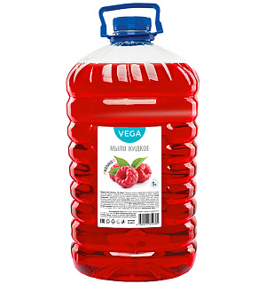 Мыло жидкое Vega "Малина", 5л, ПЭТ