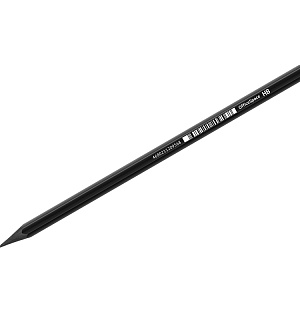 Карандаш ч/г OfficeSpace, HB, черный корпус, заточен., пластиковый