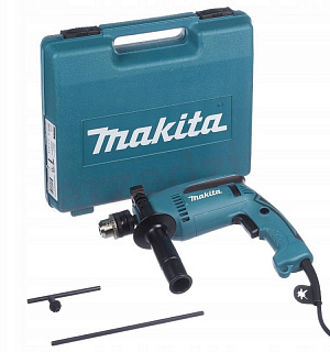 Дрель электрическая Makita HP1640K 680Вт, ЗВП, кейс