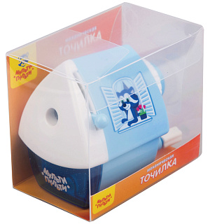 Точилка механическая Мульти-Пульти "Енот на крыше", цвета в асс., пласт. корпус, инд. упаковка