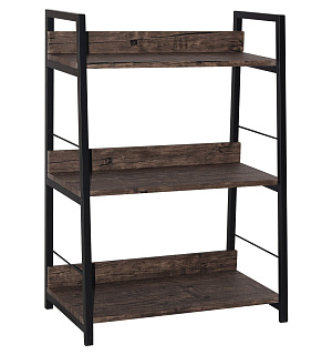 Стеллаж на металлокаркасе BRABIX "LOFT SH-002", 600х350х845 мм, цвет морёный дуб, 641231