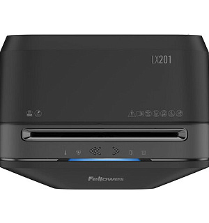 Уничтожитель (шредер) FELLOWES LX201, 5 уровень секретности, 2x12 мм, 12 листов, 22 л, черный, FS-50500