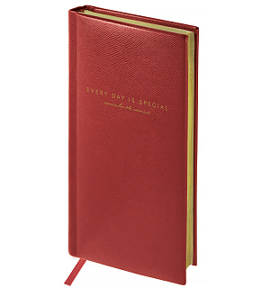 Еженедельник недатированный, карманный, 64л., кожзам, OfficeSpace "Dallas", бордовый, зол. срез