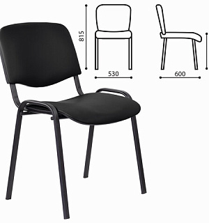 Стул STAFF "Iso Lite CF-008", кожзам черный (Z-11), 532564