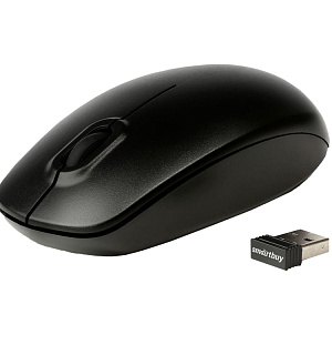 Мышь беспроводная Smartbuy ONE, USB, черная, 2btn+Roll