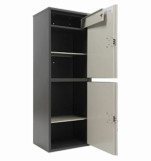 Шкаф металлический для документов AIKO "SL-125/2Т" ГРАФИТ, 1252х460х340 мм, 31 кг, сварной, S10799132502