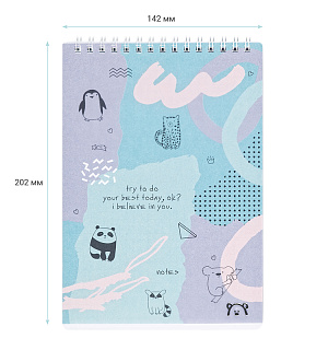 Блокнот А5 60л. на гребне MESHU "Сute memphis", пластиковая обложка