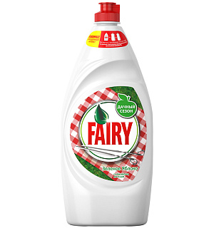 Средство для мытья посуды Fairy "Зеленое яблоко", 900мл