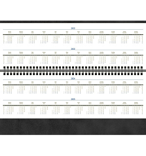 Планинг недатированный, 64л., 330*130мм, кожзам, Berlingo "Vivella Prestige", черный