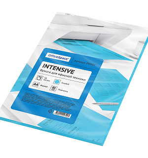 Бумага цветная OfficeSpace intensive А4, 80г/м2, 50л. (голубой)