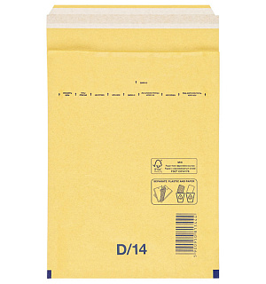 Пакет почтовый Курт и К, 200*275мм, коричневый крафт, пузыр. пленка, отр. лента