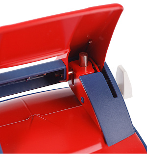 Дырокол Berlingo "Power TX" 30л., металлический, с фиксатором и линейкой, красный