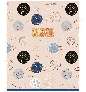 Тетрадь 48л., А5, клетка Greenwich Line "Magic stars", матовая ламинация, тиснение фольгой, 70г/м2