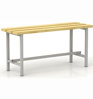 Скамья гардеробная на металлокаркасе Надежда П-13Д (1000), сосна, 475*1000*340