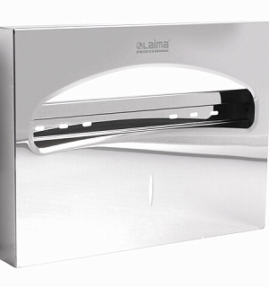 Диспенсер для покрытий на унитаз LAIMA PROFESSIONAL INOX, (V1) 1/2, нержавеющая сталь, зеркальный, 605703