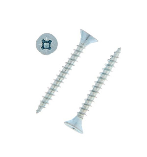 Саморезы универсальные ТУНДРА krep 4.0x35 мм, цинк, 200 шт.