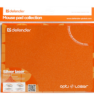 Коврик для мыши Defender Silver Laser, ультратонкий, ассорти 5 видов