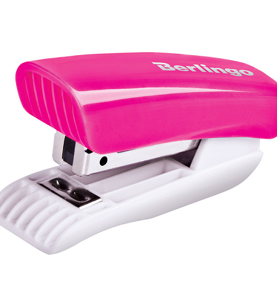 Мини-степлер №10 Berlingo "Blitz" до 10л., пластиковый корпус, розовый
