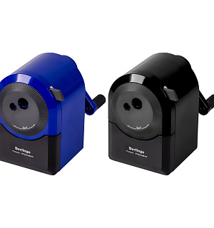 Точилка механическая Berlingo "TwinPower", 2в1, цвета в асс., пласт. корпус, инд. упаковка