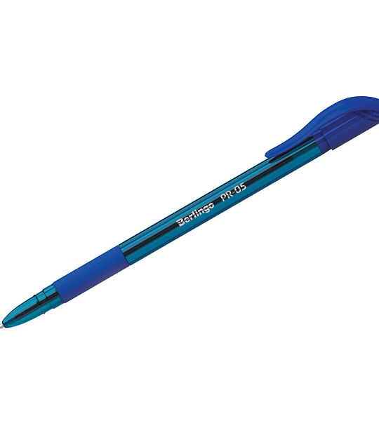 Ручка шариковая Berlingo "PR-05" синяя, 0,5мм, грип