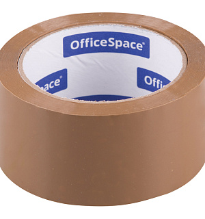 Клейкая лента упаковочная OfficeSpace, 48мм*66м, 45мкм, темная, ШК
