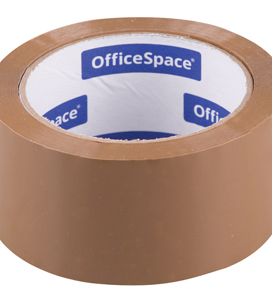 Клейкая лента упаковочная OfficeSpace, 48мм*66м, 45мкм, темная, ШК