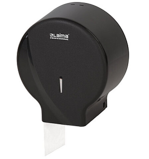 Диспенсер для туалетной бумаги LAIMA PROFESSIONAL ORIGINAL (Система T2), малый, черный, ABS-пластик, 605767