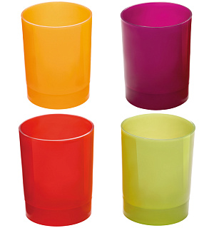 Подставка-стакан СТАММ "Офис. Сочный офис", пластик. круглый, ассорти
