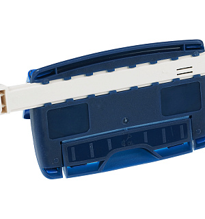 Дырокол Berlingo "Power TX" 10л., металлический, с линейкой, синий