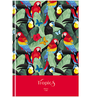 Ежедневник недатированный А5, 136л., 7БЦ BG "Тропический рай", глянцевая ламинация