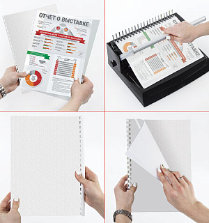 Обложки картонные для переплета А4, КОМПЛЕКТ 100 шт., тиснение под лен, 250 г/м2, белые, BRAUBERG, 530839