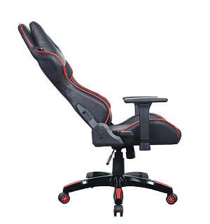 Кресло компьютерное BRABIX "GT Carbon GM-120", две подушки, экокожа, черное/красное, 531931