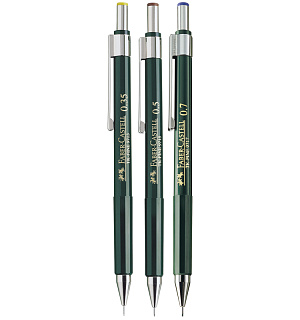 Набор карандашей механических Faber-Castell "TK-Fine 97", HB, 0,35/0,5/0,7мм, пласт. уп., европодвес