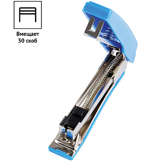 Степлер №10 OfficeSpace до 10л., пластиковый корпус, синий