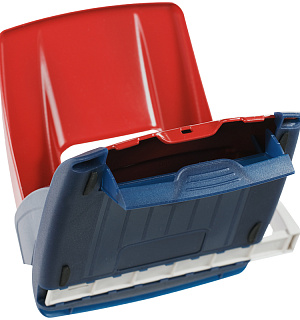 Дырокол Berlingo "Power TX" 30л., металлический, с фиксатором и линейкой, красный