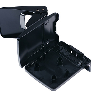 Дырокол Berlingo "Universal" 40л., металлический, черный, с линейкой