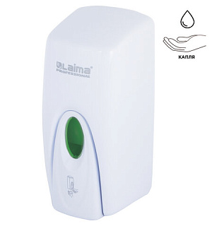 Дозатор для жидкого мыла LAIMA PROFESSIONAL ORIGINAL, НАЛИВНОЙ, 1 л, белый, ABS-пластик, 605782