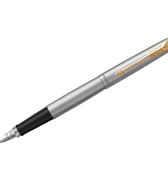 Ручка перьевая Parker "Jotter Stainless Steel GT" 1,0мм, подарочная упаковка