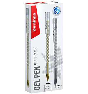 Ручка гелевая Berlingo "Moonlight" черная, 0,5мм, корпус ассорти
