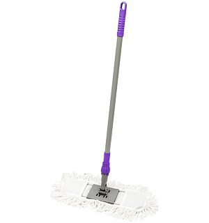 Швабра-рамка OfficeClean Professional, телеск.ручка из нерж. стали 125см, насадка МОП хлопок 40см