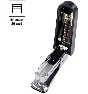 Мини-степлер №10 OfficeSpace до 7л., пластиковый корпус, черный